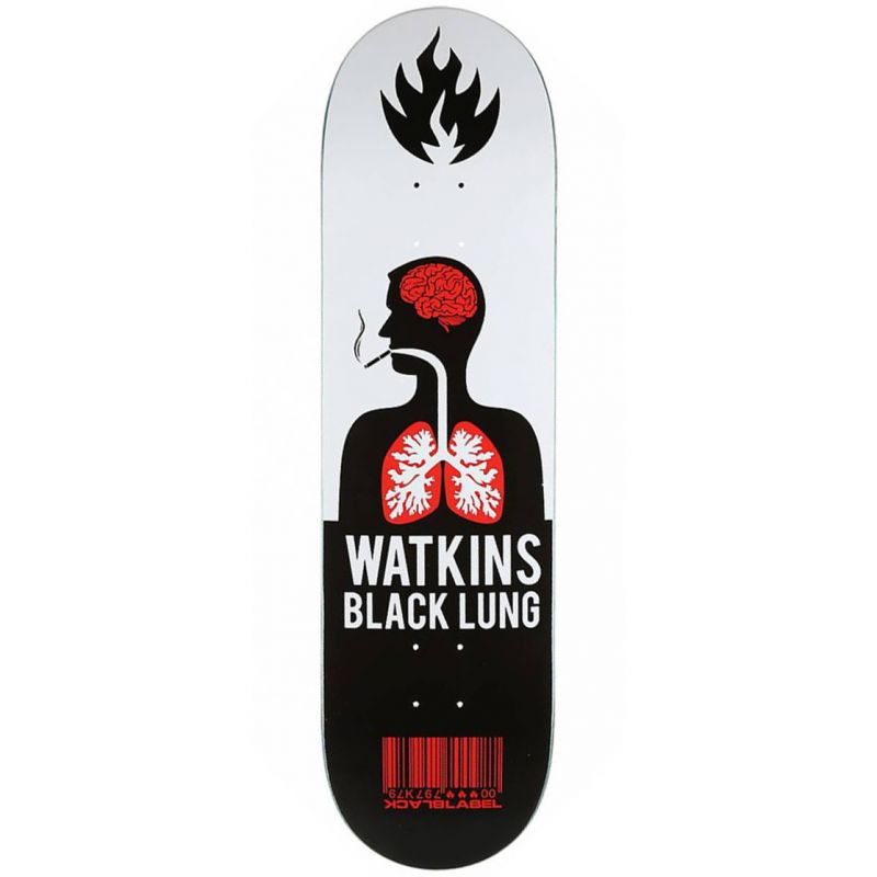 BLACK LABEL WATKINS BLACK SK8 DESKA - černá (LUNG) - 8.68