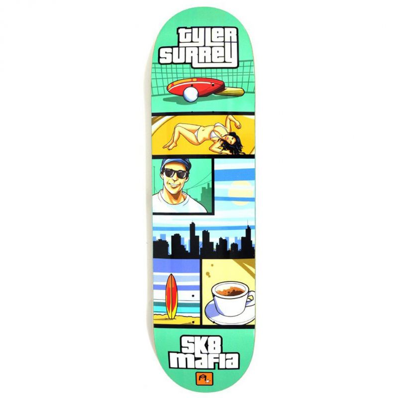 DESKA SK8 MAFIA SURREY GAMER - mořská zeleň - 8.25