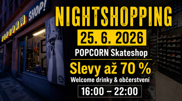 NIGHTSHOPPING v POPCORNU: slevy až 70 %, drinky a něco k zakousnutí