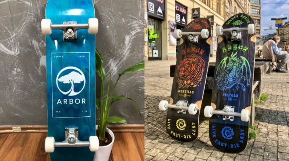 Nový ARBOR skate komplety dorazily. A jo — ty ACE trucky jsou přesně ten důvod, proč zbystřit