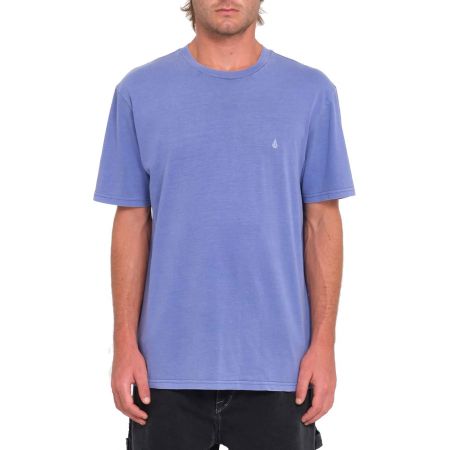 Levně TRIKO VOLCOM Solid Stone Emb S/S - fialová