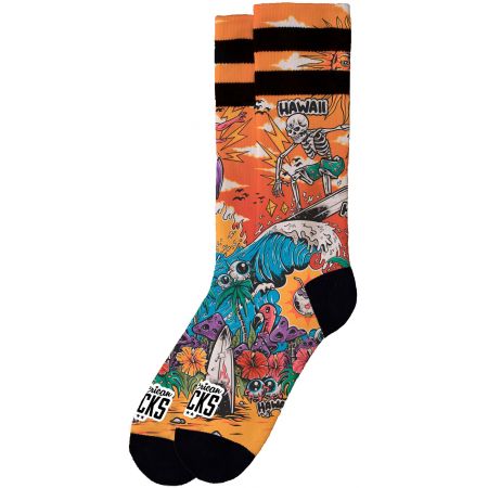 Levně PONOŽKY AMERICAN SOCKS Hawaii - oranžová