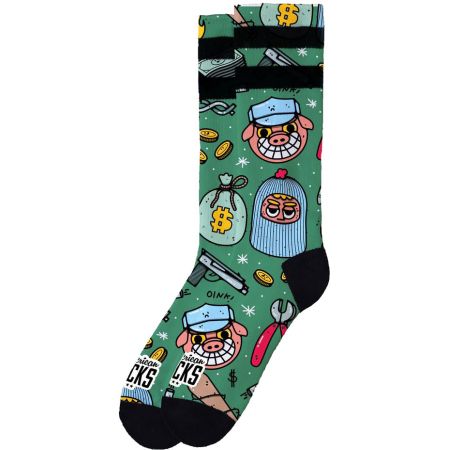 Levně PONOŽKY AMERICAN SOCKS Heist Havoc - zelená