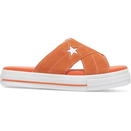 E-shop PANTOFLE CONVERSE One Star Sandal WMS - oranžová