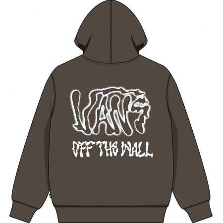 Levně MIKINA VANS Rippled Full Zip BOYS - hnědá