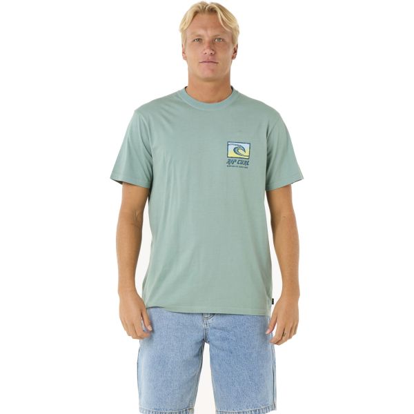 Triko Rip Curl Raw Energy Trad - Zelená - L
