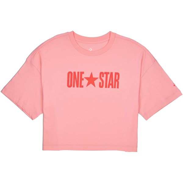 Triko Converse One Star Printable Boxy W - Růžová - S