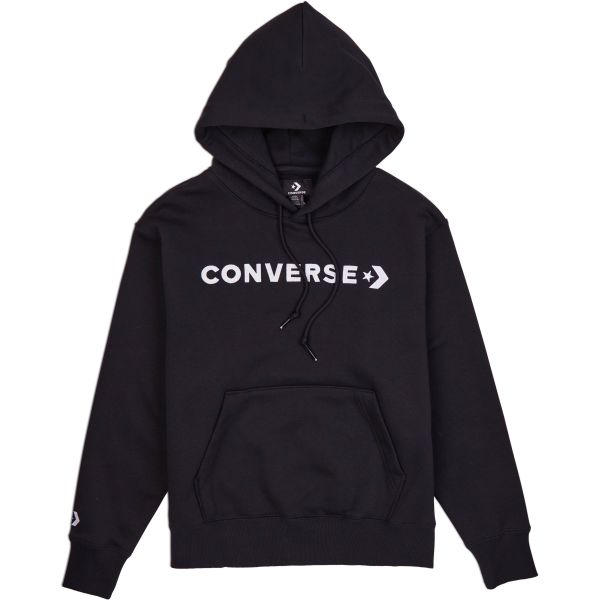 Mikina Converse Embroidered Fleece Hoodi - Černá - Xs