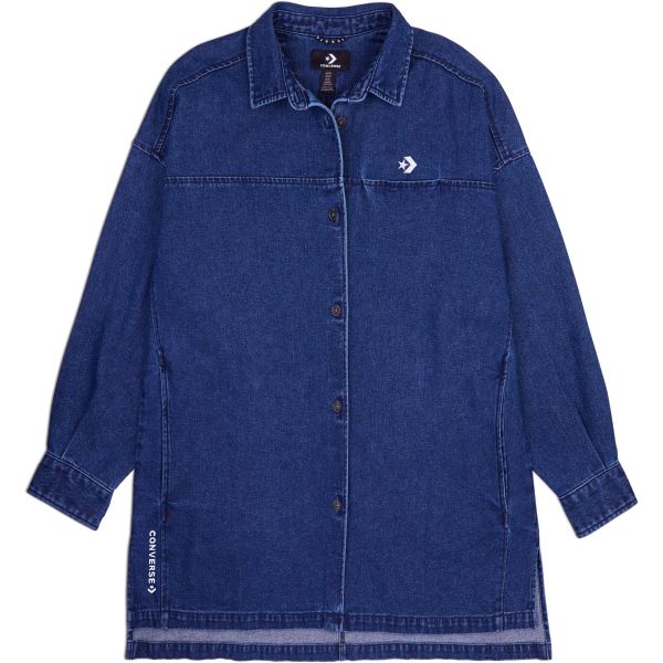 Šaty Converse Utility Woven Shirt Wms - Modrá - L