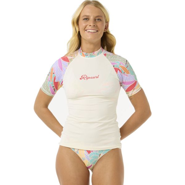 Lykra Rip Curl Cala Vadella S/S Wms - Bílá - M