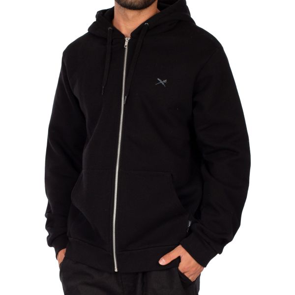 Mikina Iriedaily Mini Flag 2 Zip Hood - Černá - L