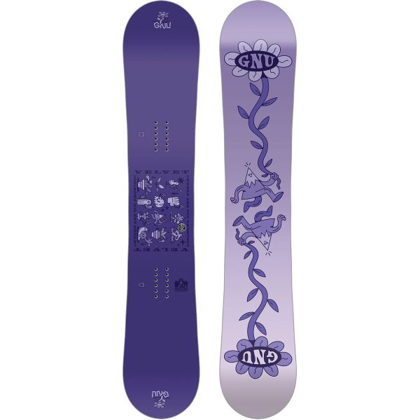 Snowboard Gnu Velvet Wms - Fialová - 147
