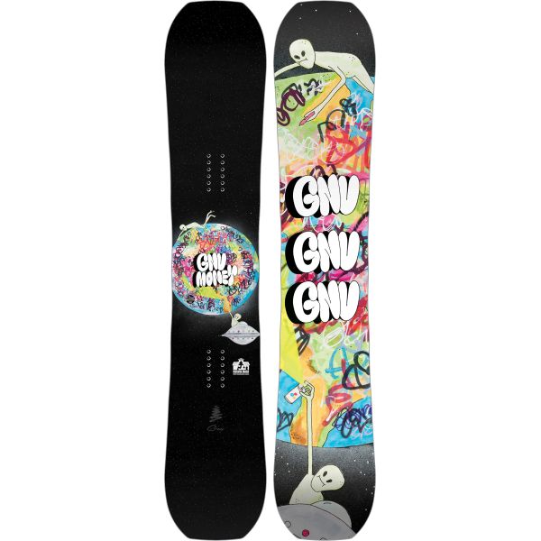 Snowboard Gnu Money L - Černá - 154