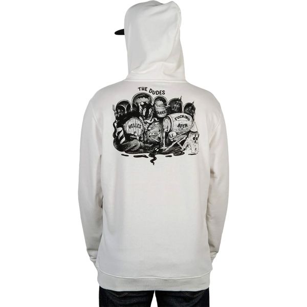 Mikina The Dudes Helles In Hell Hoody - Bílá - Xxl