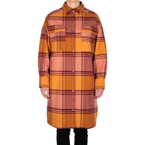 Bunda Iriedaily Checky Shirt Wms - Oranžová - S