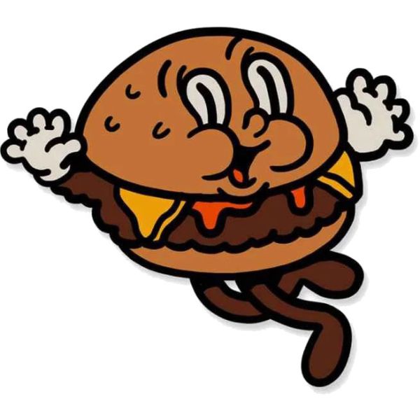 Nášivka The Dudes Burger Patch - Hnědá - Univerzální