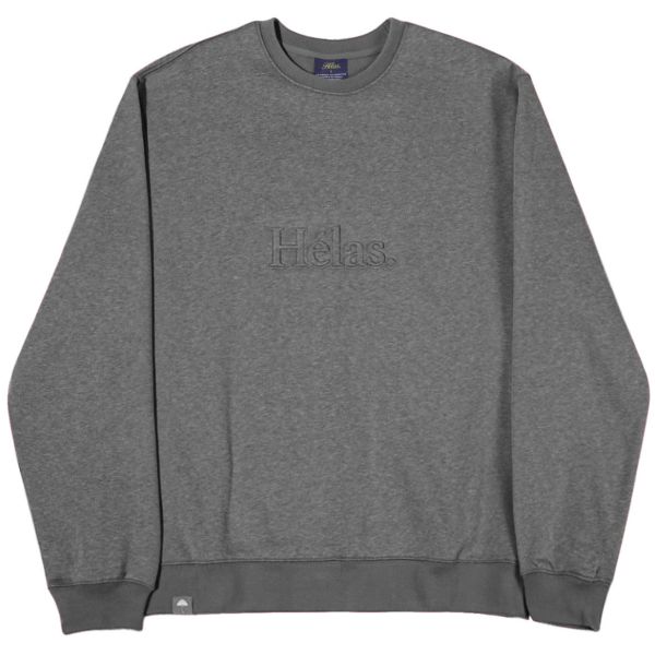 Mikina Hélas Class Relief Crewneck - Šedá - M