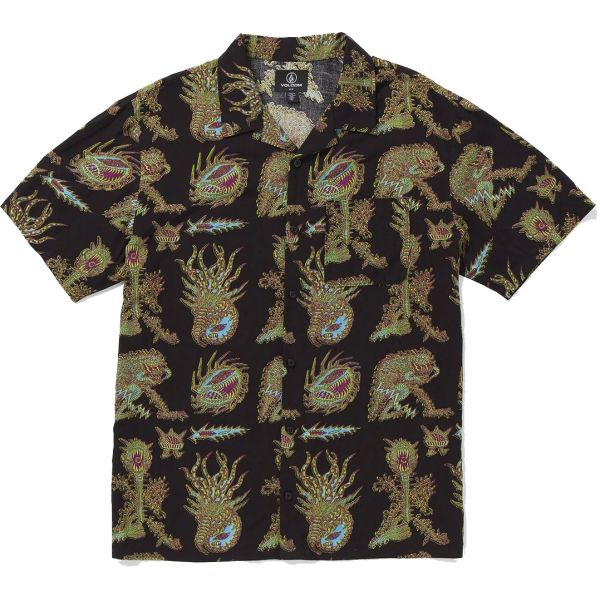 Košile Volcom Tetsunori S/S - Černá - M