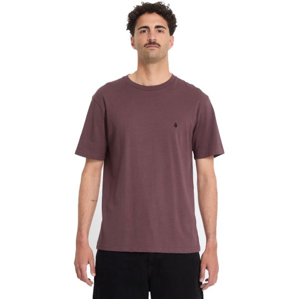 Triko Volcom Stone Blanks Bsc S/S - Vínová - L