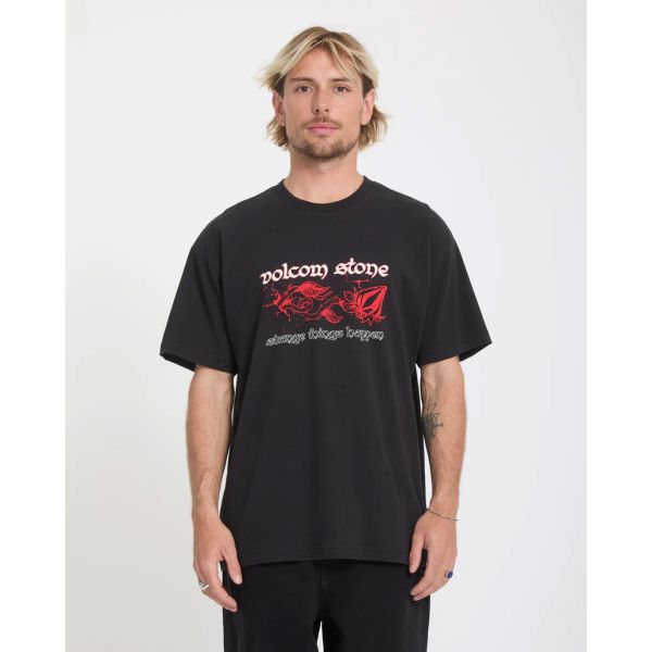 Triko Volcom Ingrow Lse S/S - Černá - Xl