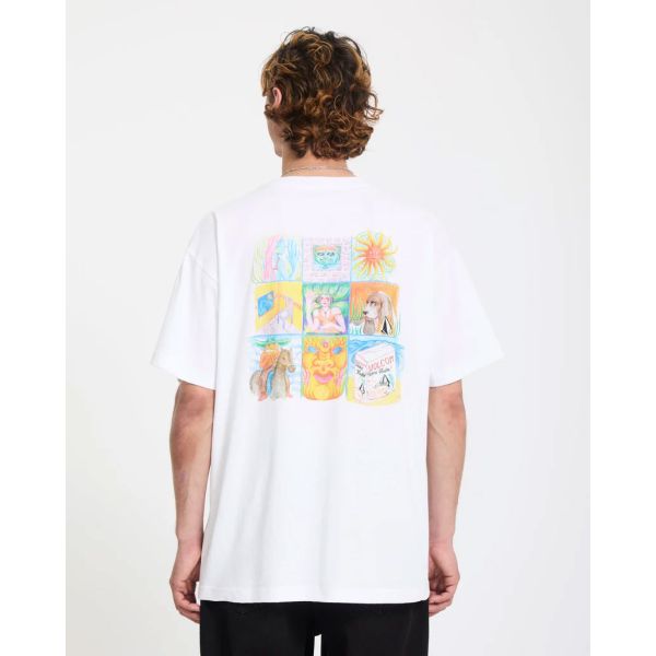 Triko Volcom Double Fantasy Lse S/S - Bílá - Xl