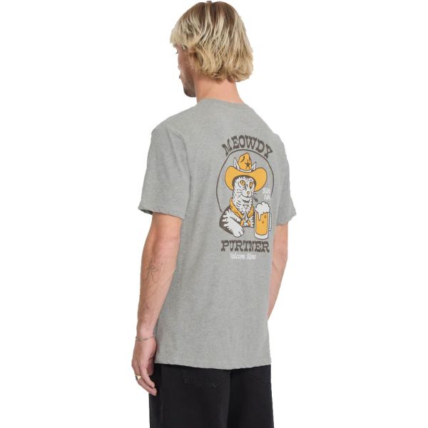 Triko Volcom Meowdy Hth S/S - Šedá - M