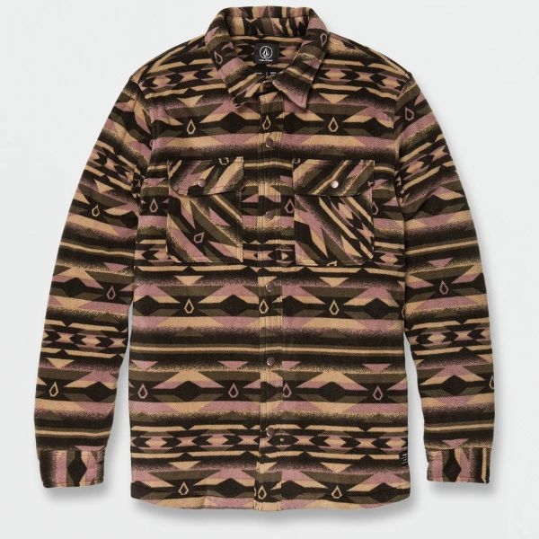 Košile Volcom Bowered Fleece L/S - Béžová - Xl