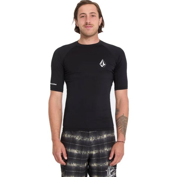 Lycra Volcom Lido Solid S/S - Černá - L