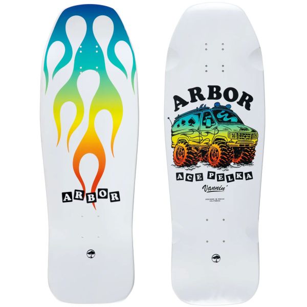 Sk8 Deska Arbor Ace Pelka Vannin - Bílá - 10.0