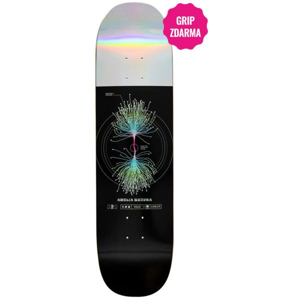 Sk8 Deska Arbor Amelia Neuron - Šedá - 8.25