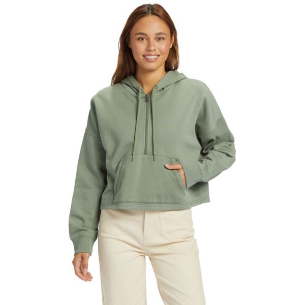Mikina Roxy Drakes Cove Half Zip - Zelená - M