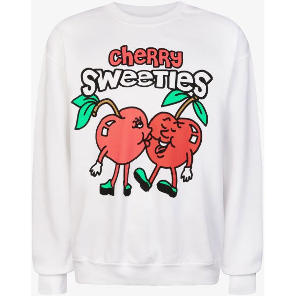 Mikina New Love Club Cherry Sweeties - Bílá - Xl