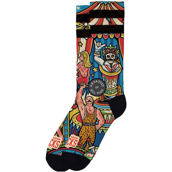 Ponožky American Socks Circus - Červená - S/M