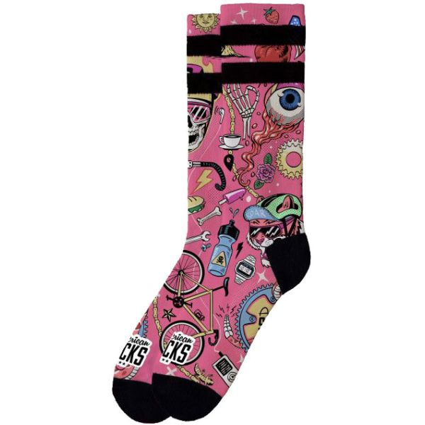 Ponožky American Socks Cycling Beast - Růžová - L/Xl