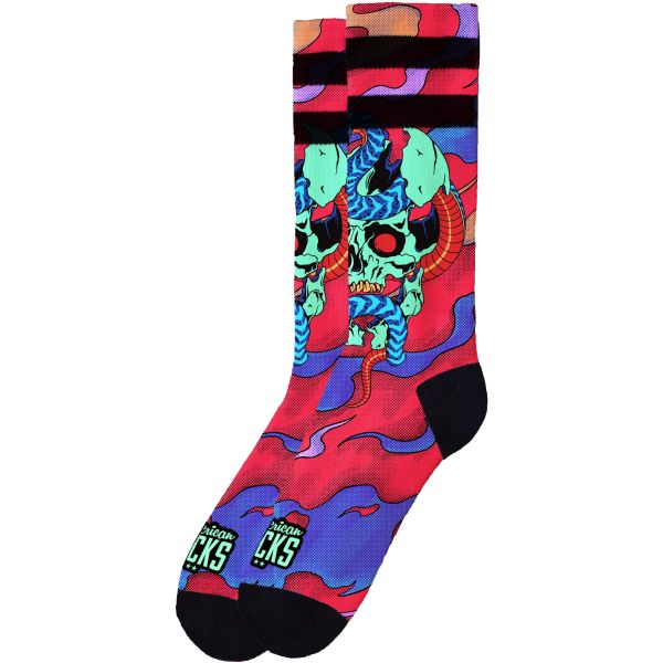 Ponožky American Socks Dead And Alive - Červená - S/M