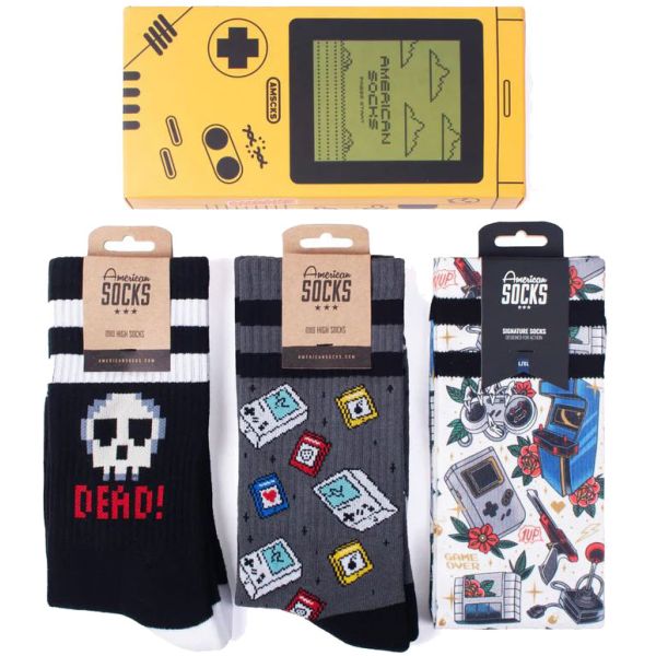 Ponožky American Socks Gamer Box - Giftb - Černá - S/M