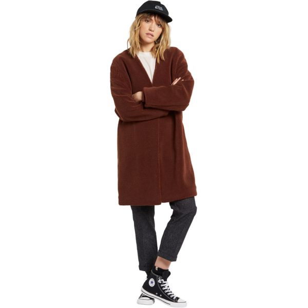 Bunda Volcom Pho Fur Coat Wms - Hnědá - Xs