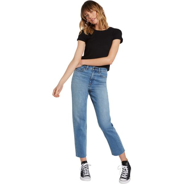 Kalhoty Volcom Stoned Straight Wms - Modrá - 31/27