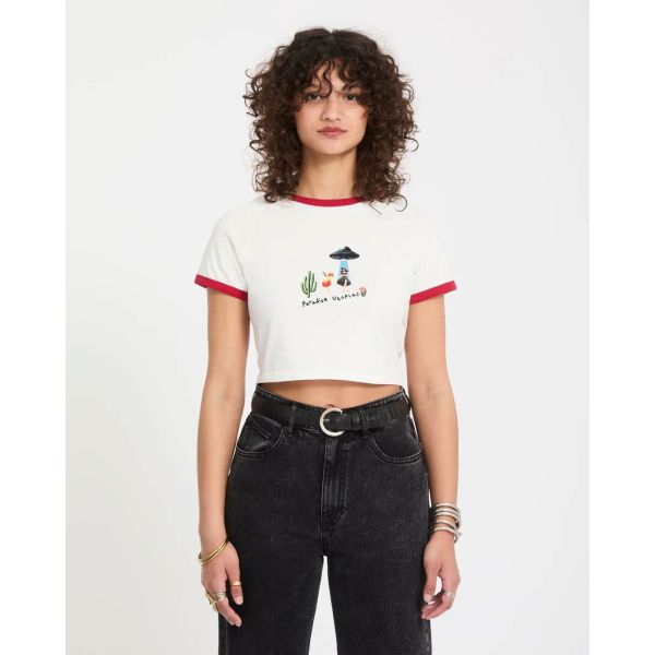 Triko Volcom Fa Mickey Mason Wms - Bílá - S