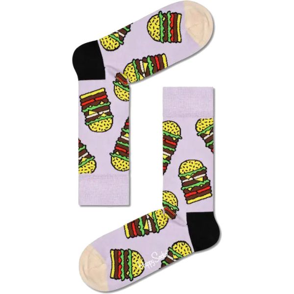 Ponožky Happy Socks Burger - Růžová - 41/46
