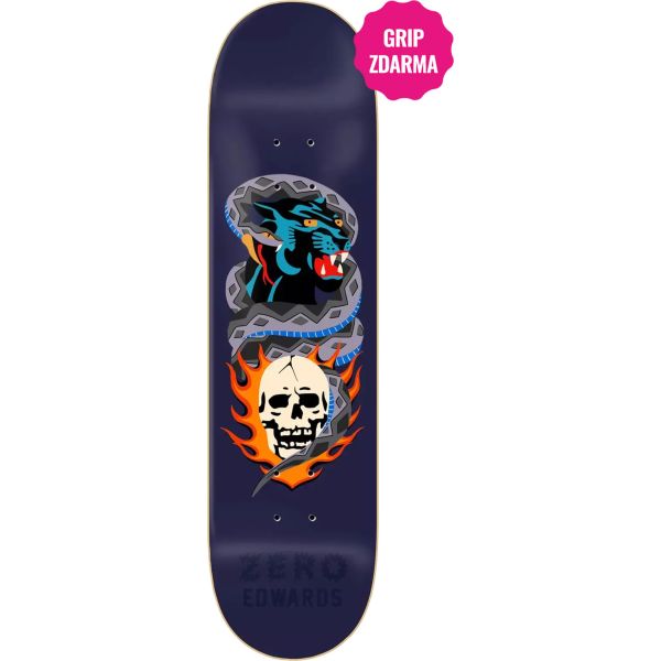 Sk8 Deska Zero Edwards Black Panther - Modrá - 8.25
