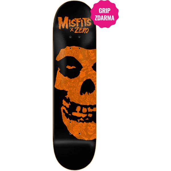 Sk8 Deska Zero Misfits Fiend Skull Colla - Oranžová - 8.5