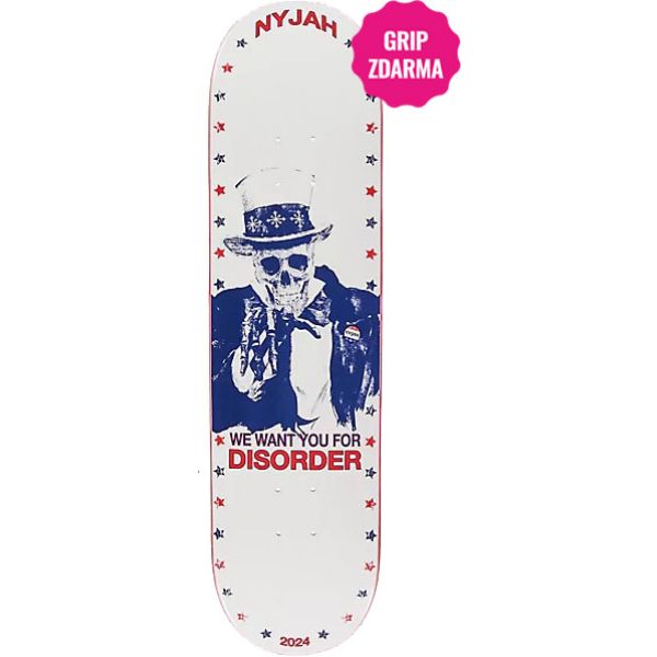 Sk8 Deska Disorder Nyjah We Want You - Bílá - 8.3