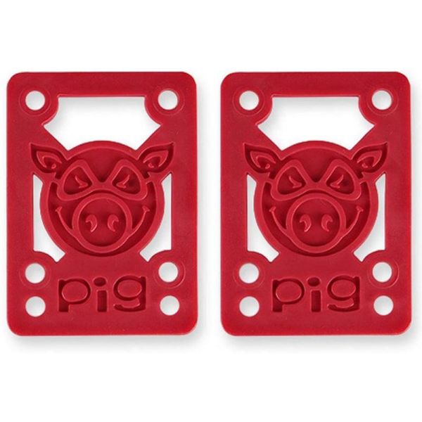 Sk8 Podložky Pig Wheels Pileses Hard - Červená - 1/8