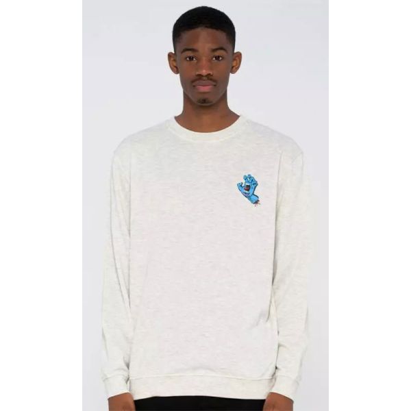 Mikina Santa Cruz Screaming Hand Chest C - Šedá - Xxl