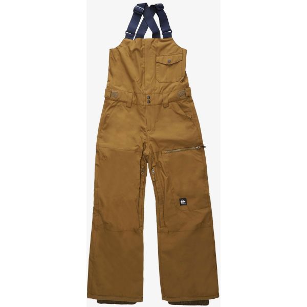 Kalhoty Snb Quiksilver Utility Bib Kids - Hnědá - L