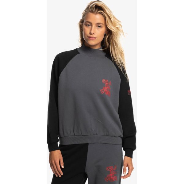 Mikina Quiksilver Upside Down Fleece Wms - Šedá - L