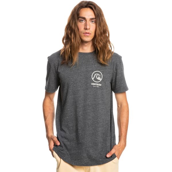 Triko Quiksilver Gone Words S/S - Šedá - S
