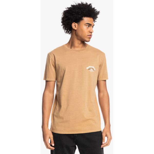 Triko Quiksilver On Script S/S - Hnědá - L
