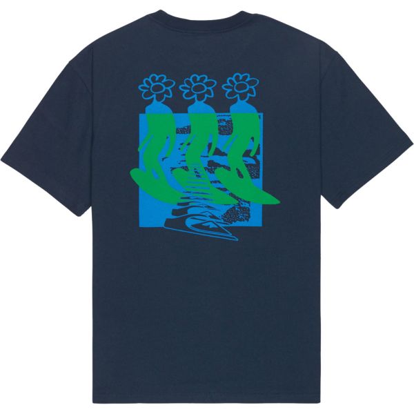 Triko Quiksilver Flowers Surfing - Modrá - Xxl
